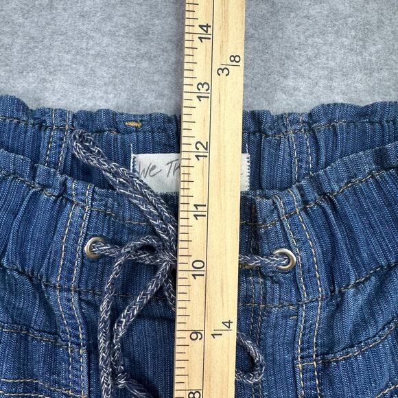 Free People Jeans We The Free Angelo Cargo Pants Sz S Blue Denim Pull-On Boho - Picture 11 of 13